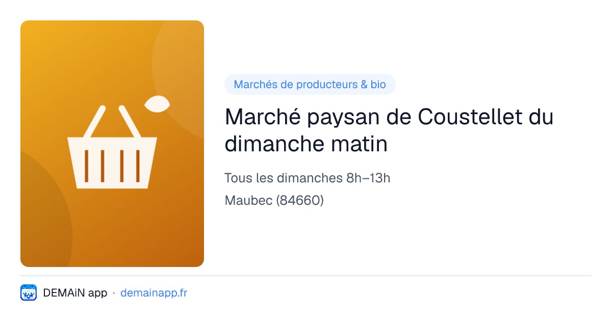 Marché paysan de Coustellet du dimanche matin — Maubec