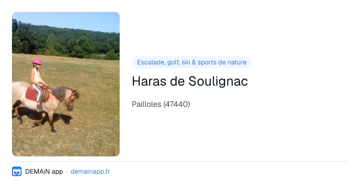 Haras de Soulignac — Pailloles