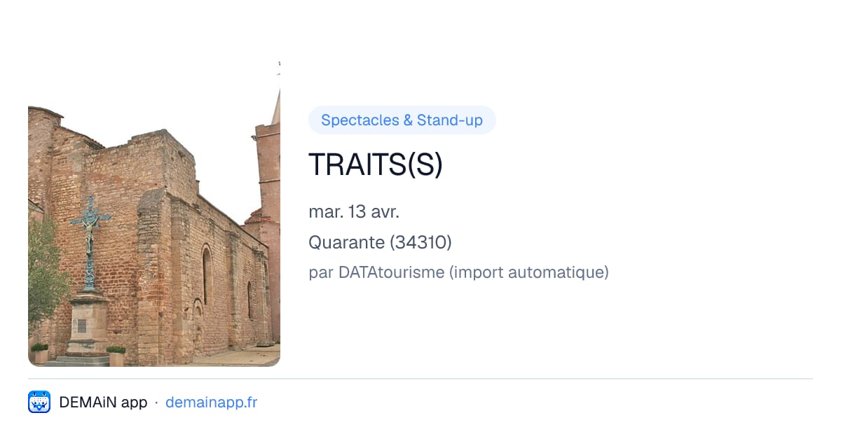 TRAITS(S) — Quarante