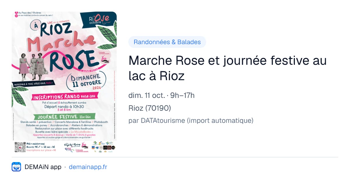 Marche Rose et journée festive au lac à Rioz — Rioz
