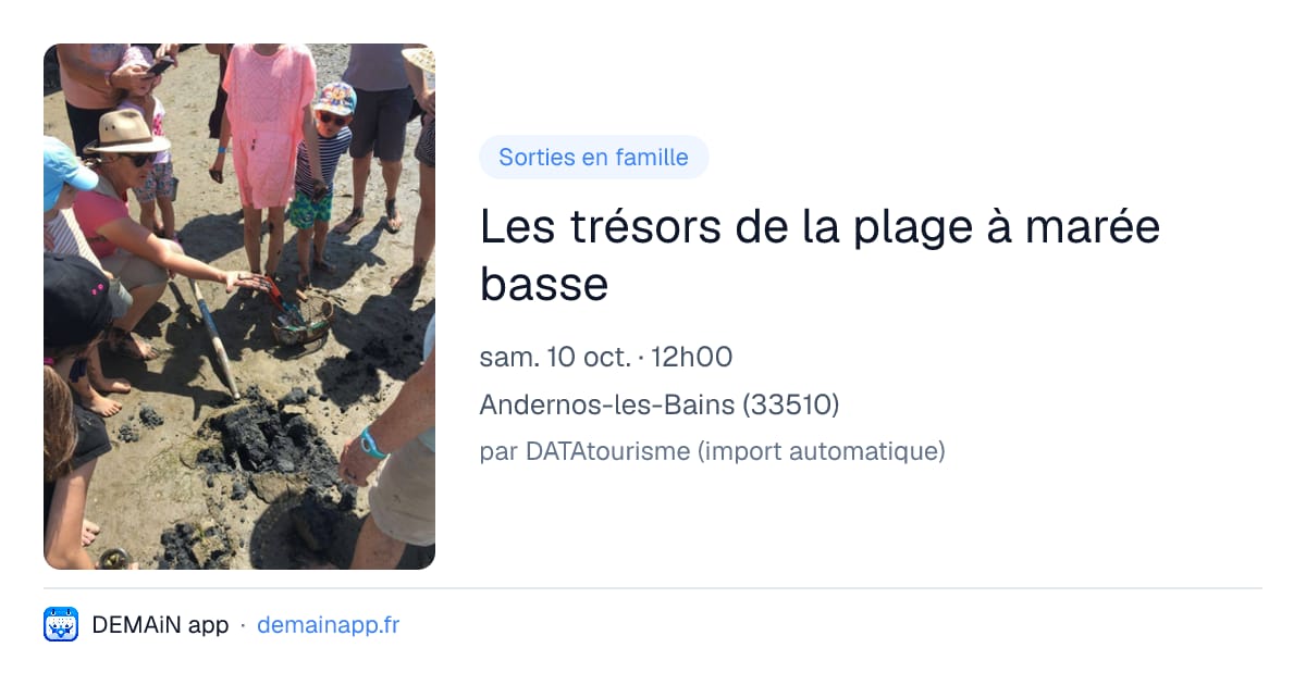 Les trésors de la plage à marée basse — Andernos-les-Bains