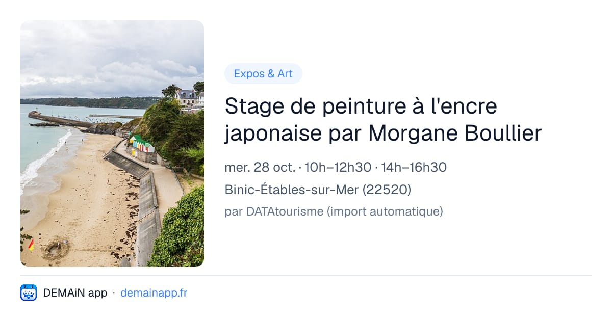 Stage de peinture à l'encre japonaise par Morgane Boullier — Binic-Étables-sur-Mer