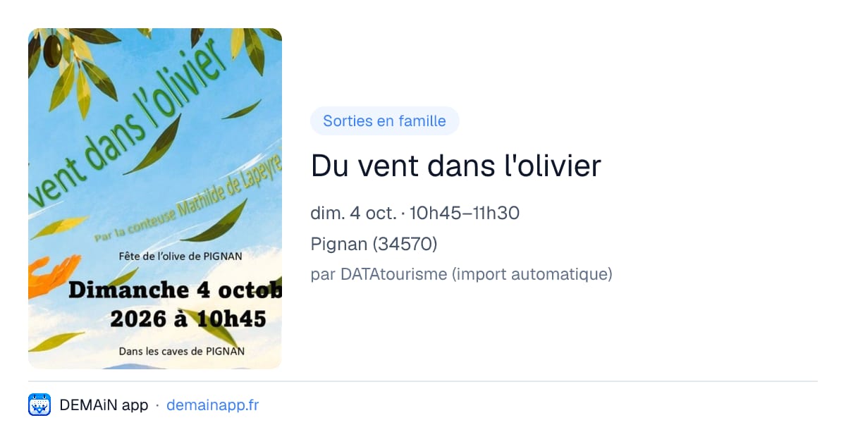 Du vent dans l'olivier — Pignan