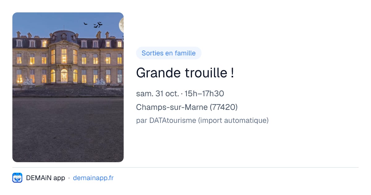 Grande trouille ! — Champs-sur-Marne