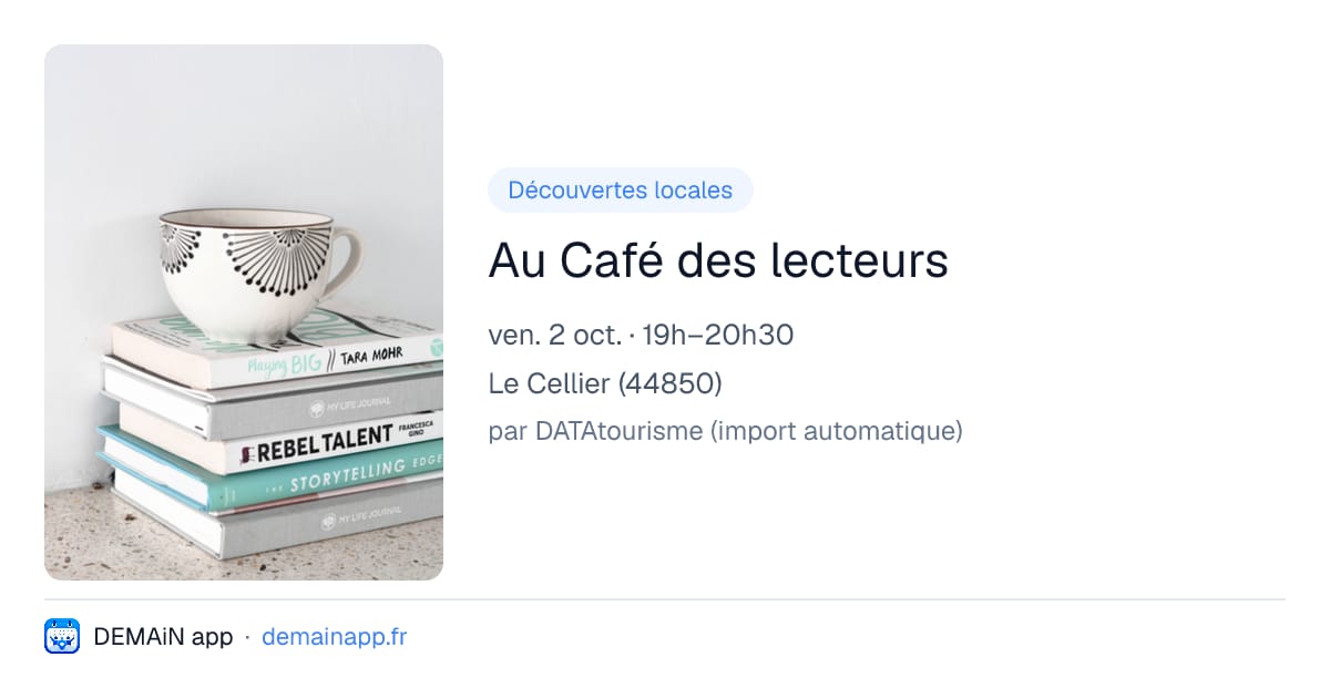 Au Café des lecteurs — Le Cellier