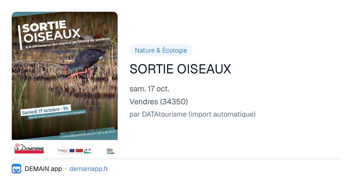 SORTIE OISEAUX — Vendres