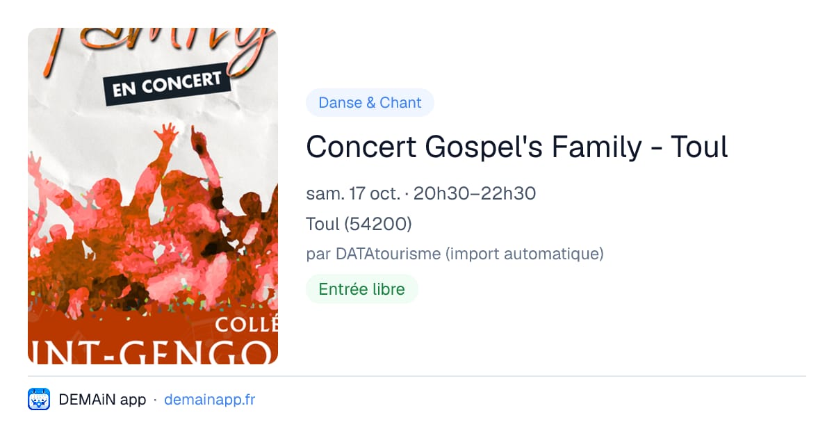 Concert Gospel's Family - Toul — Toul