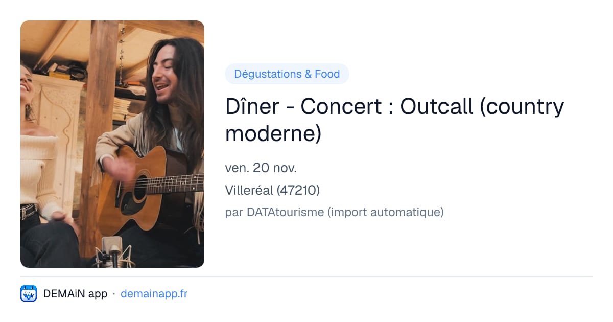 Dîner - Concert : Outcall (country moderne) — Villeréal