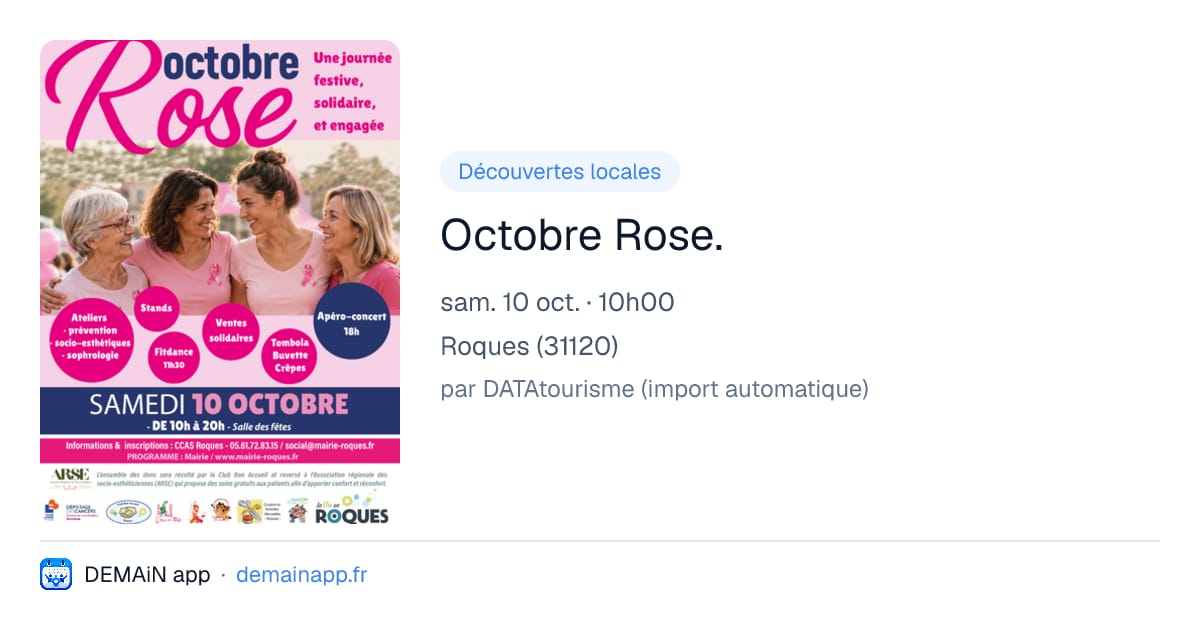 Octobre Rose. — Roques
