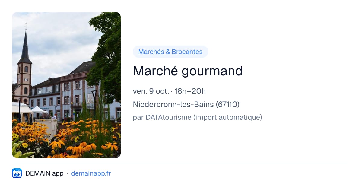 Marché gourmand — Niederbronn-les-Bains