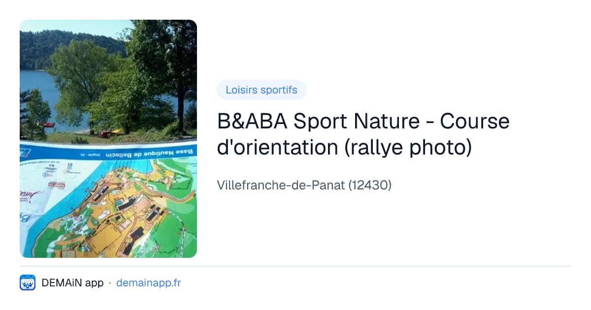 B&ABA Sport Nature - Course d'orientation (rallye photo) — Villefranche-de-Panat