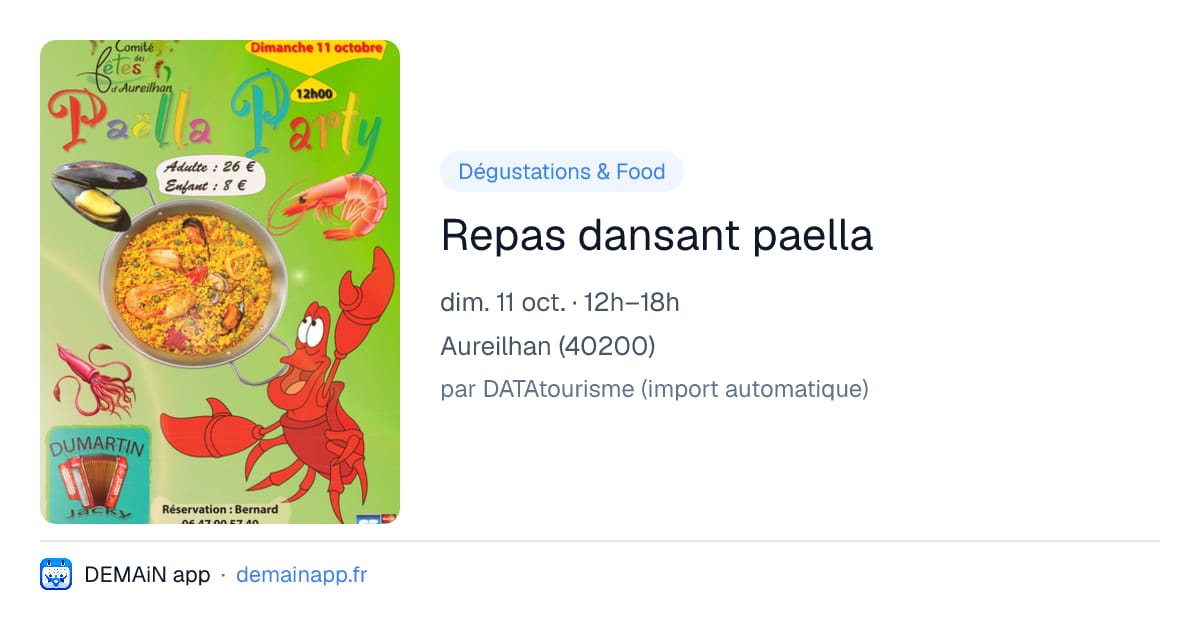 Repas dansant paella — Aureilhan