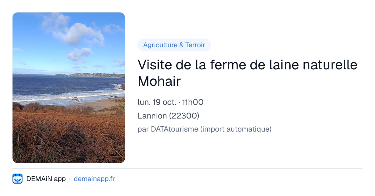 Visite de la ferme de laine naturelle Mohair — Lannion