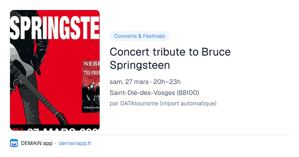 Concert tribute to Bruce Springsteen — Saint-Dié-des-Vosges