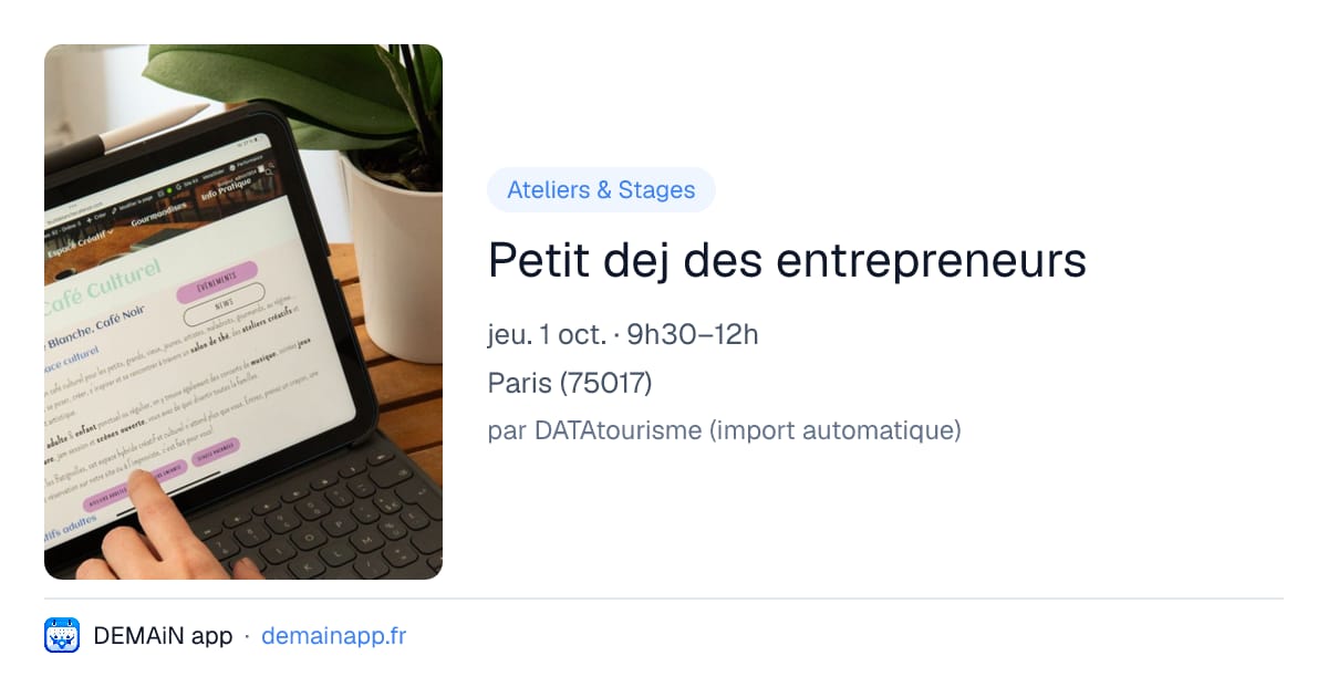Petit dej des entrepreneurs — Paris