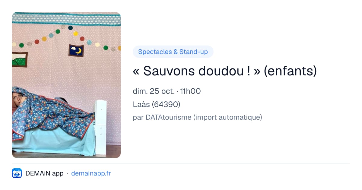 « Sauvons doudou ! » (enfants) — Laàs