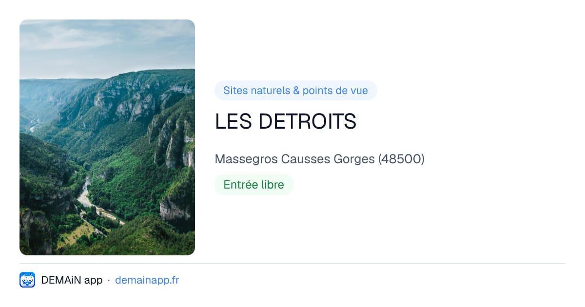 LES DETROITS — Massegros Causses Gorges
