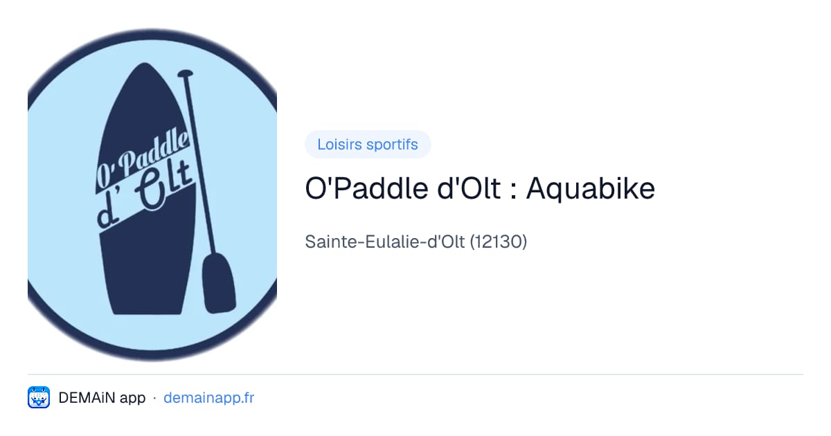 O'Paddle d'Olt : Aquabike — Sainte-Eulalie-d'Olt