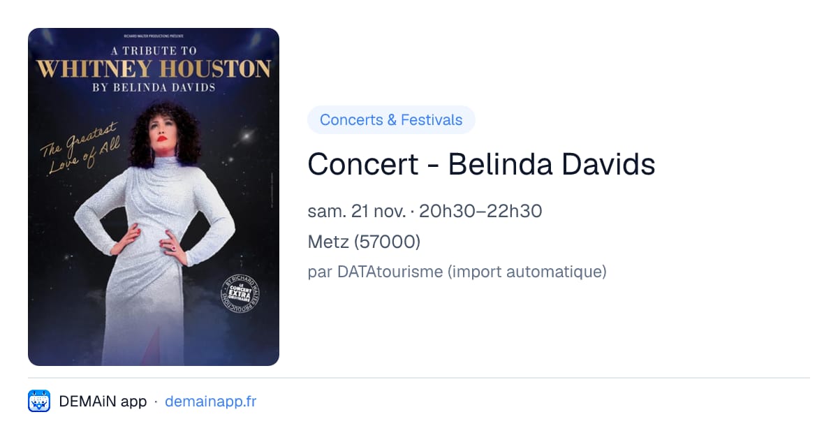 Concert - Belinda Davids — Metz