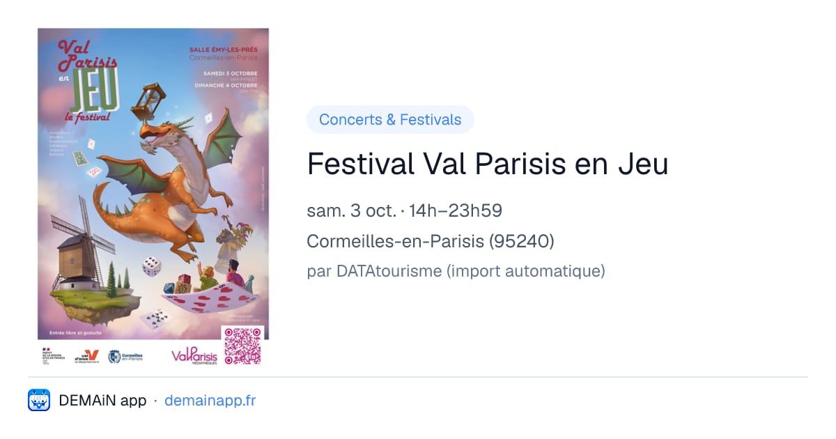 Festival Val Parisis en Jeu — Cormeilles-en-Parisis