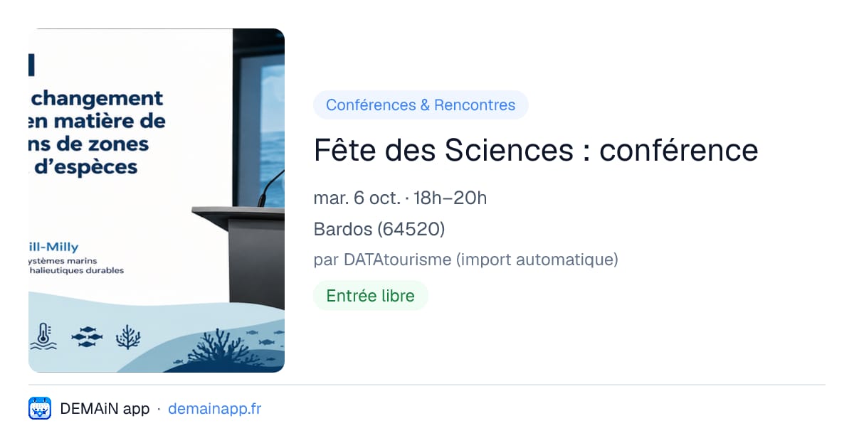 Fête des Sciences : conférence — Bardos