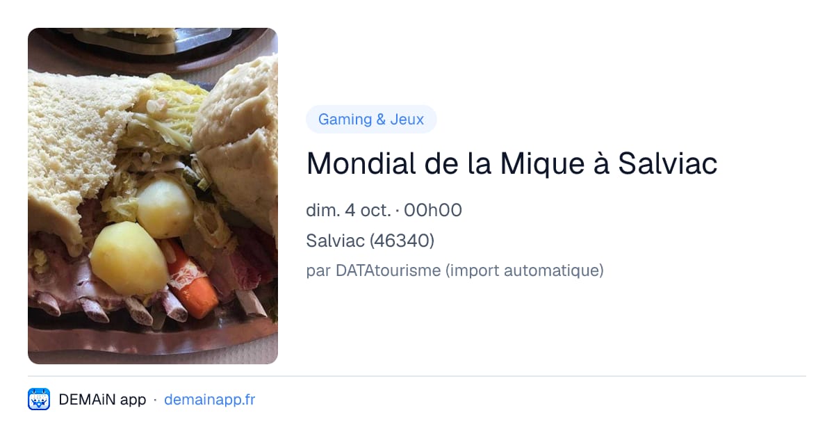 Mondial de la Mique à Salviac — Salviac