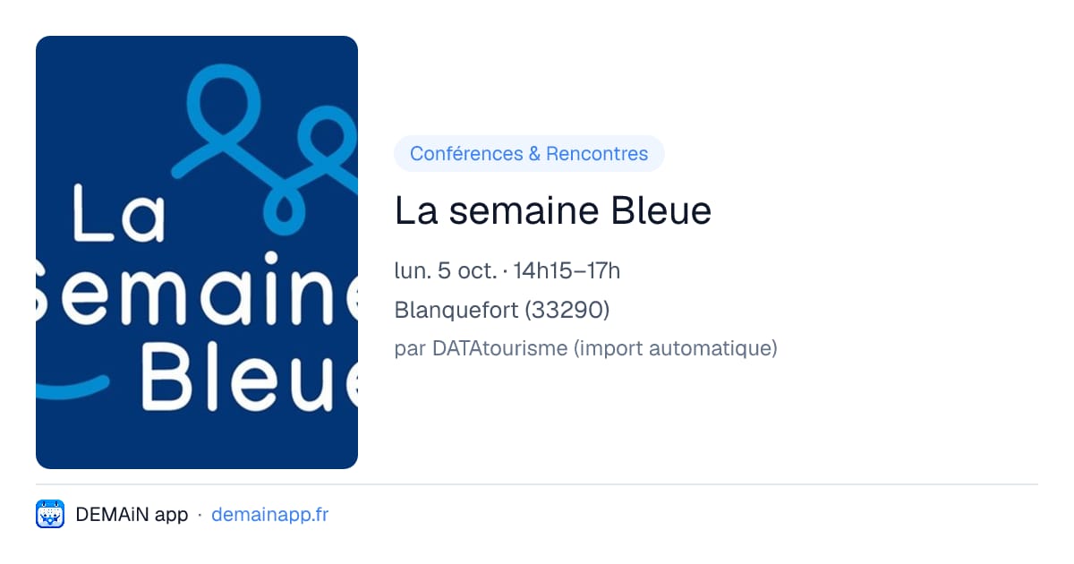 La semaine Bleue — Blanquefort