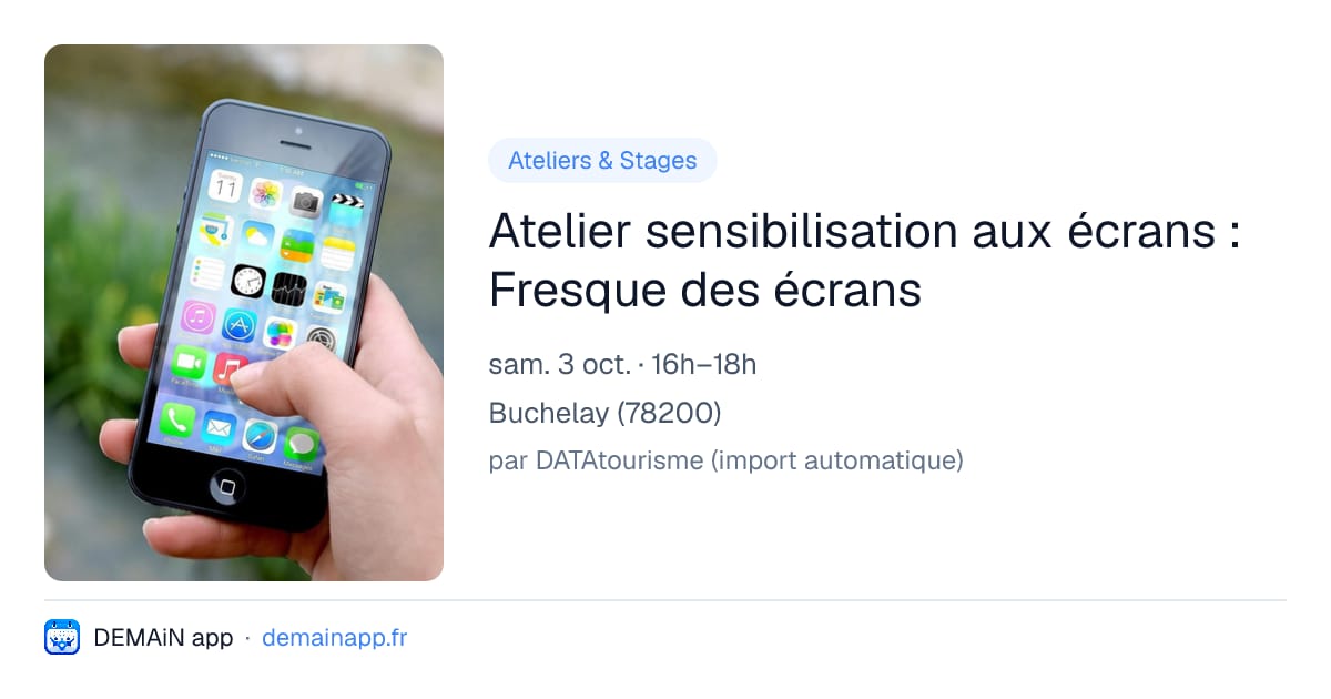 Atelier sensibilisation aux écrans : Fresque des écrans — Buchelay