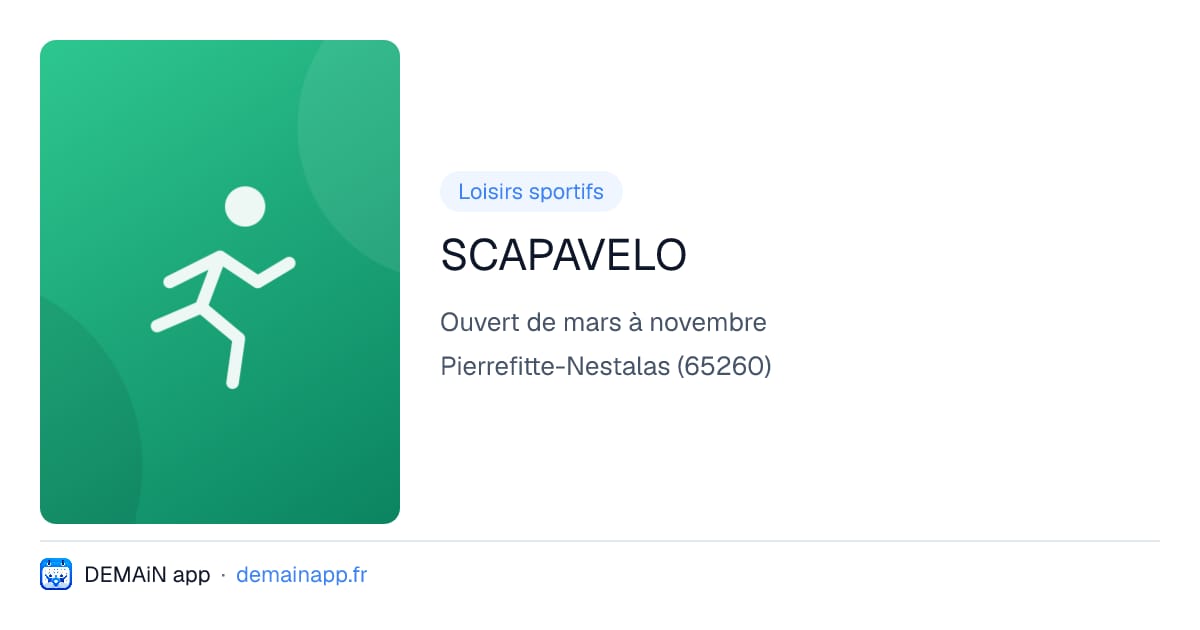 SCAPAVELO — Pierrefitte-Nestalas