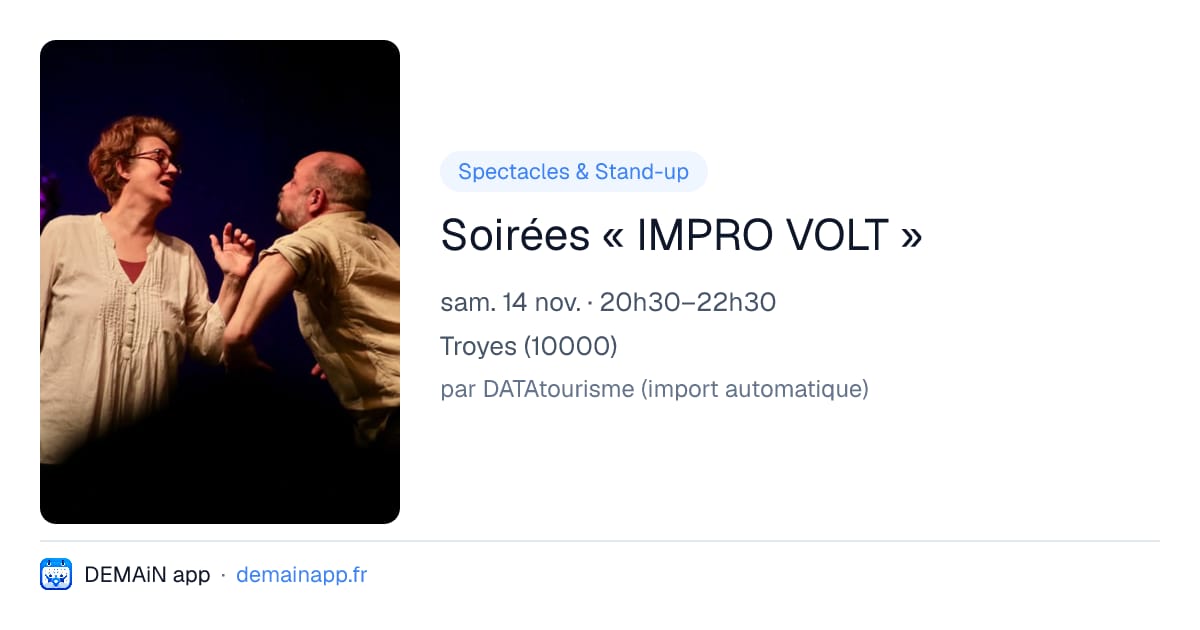 Soirées « IMPRO VOLT » — Troyes