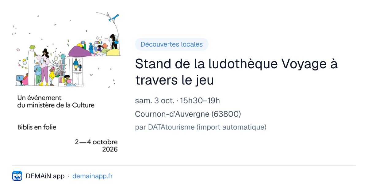Stand de la ludothèque Voyage à travers le jeu — Cournon-d'Auvergne