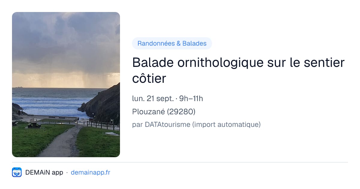 Balade ornithologique sur le sentier côtier — Plouzané