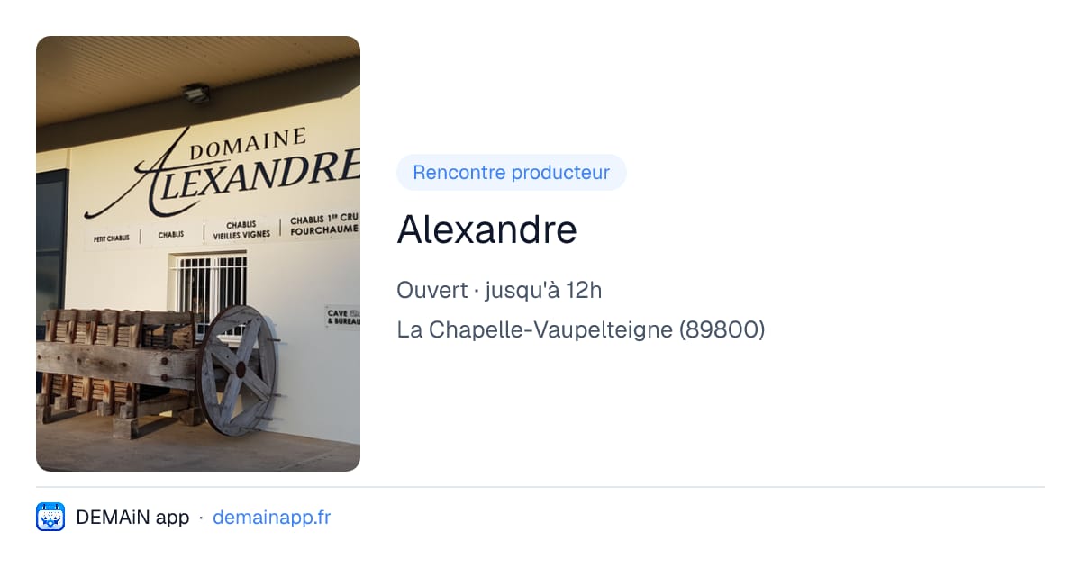 Alexandre — La Chapelle-Vaupelteigne