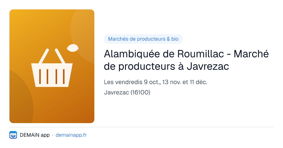 Alambiquée de Roumillac - Marché de producteurs à Javrezac — Javrezac