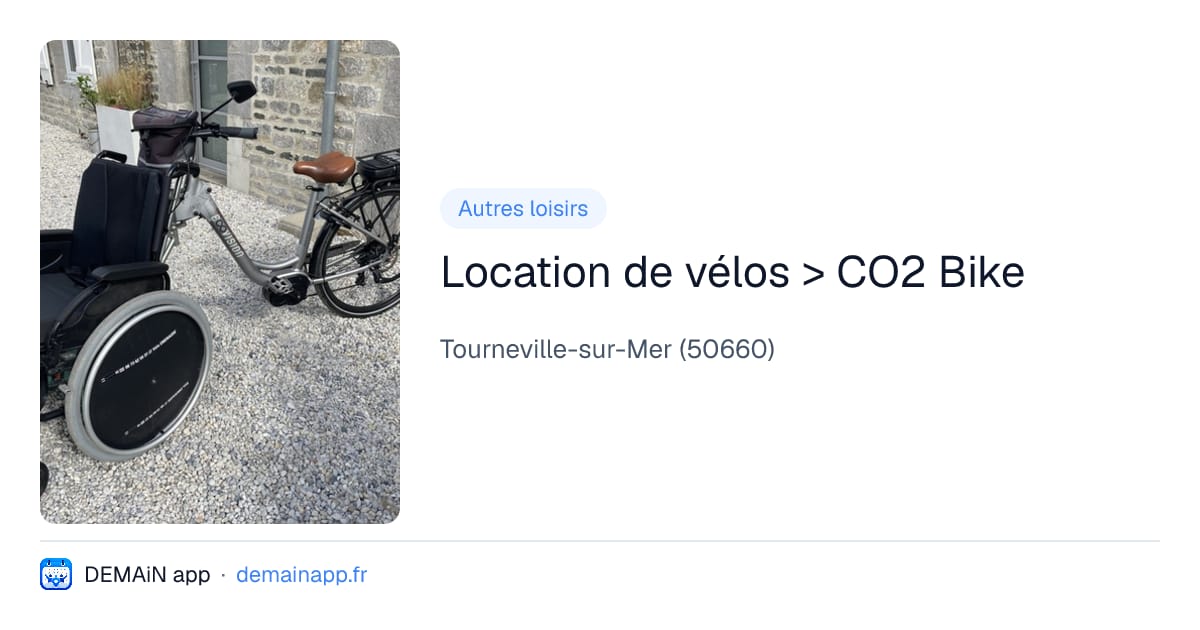 Location de vélos > CO2 Bike — Tourneville-sur-Mer