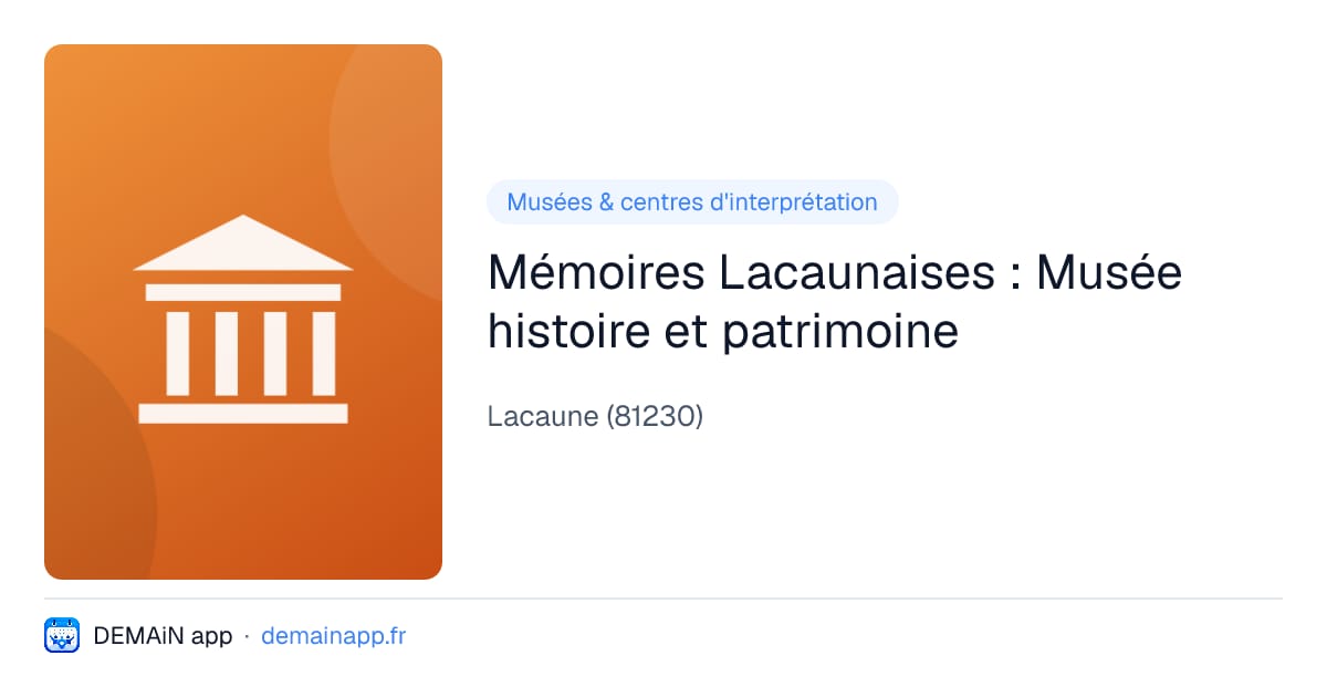 Mémoires Lacaunaises : Musée histoire et patrimoine — Lacaune