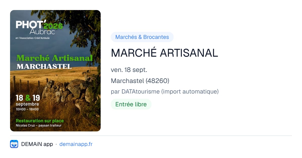 MARCHÉ ARTISANAL — Marchastel