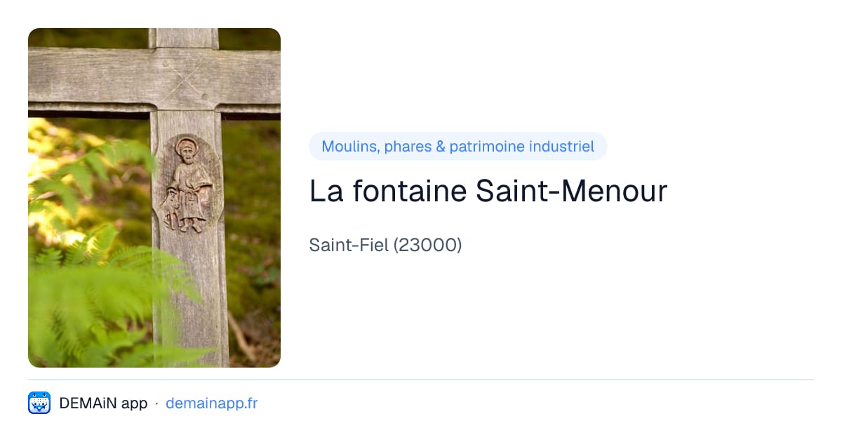 La fontaine Saint-Menour — Saint-Fiel