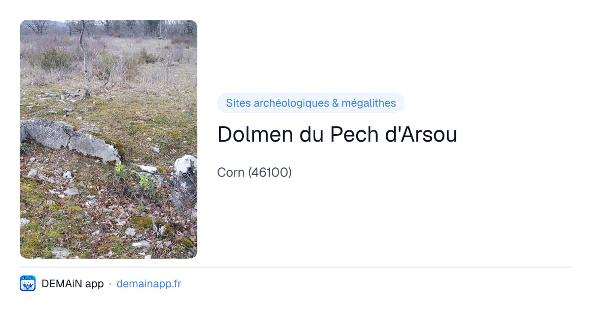 Dolmen du Pech d'Arsou — Corn