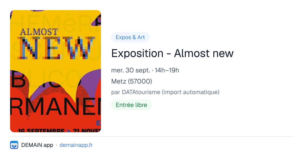 Exposition - Almost new — Metz