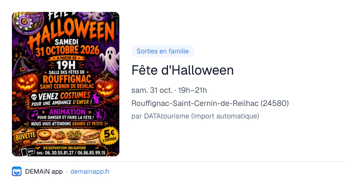 Fête d'Halloween — Rouffignac-Saint-Cernin-de-Reilhac