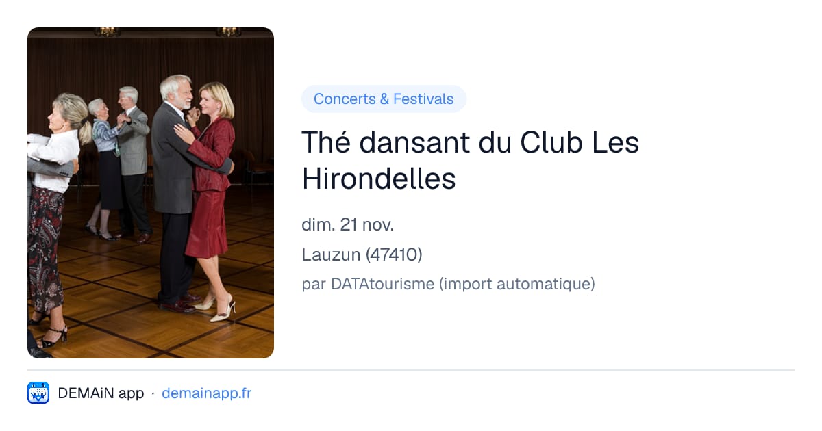 Thé dansant du Club Les Hirondelles — Lauzun