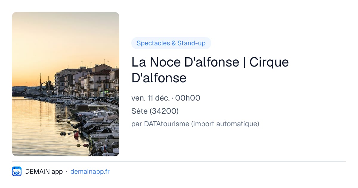 La Noce D'alfonse | Cirque D'alfonse — Sète