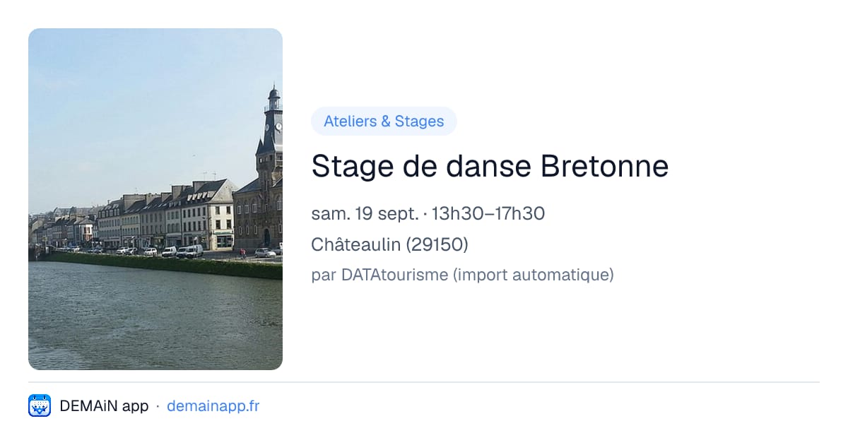 Stage de danse Bretonne — Châteaulin
