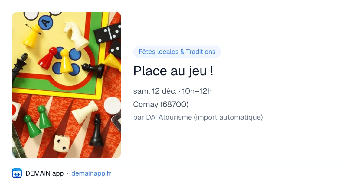 Place au jeu ! — Cernay