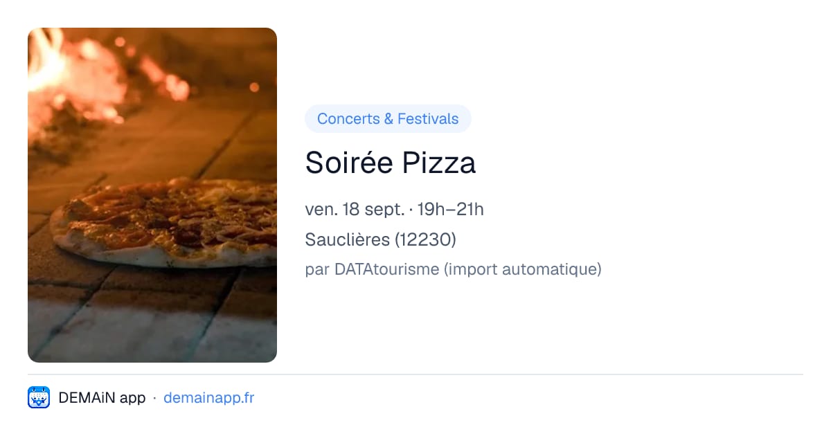 Soirée Pizza — Sauclières