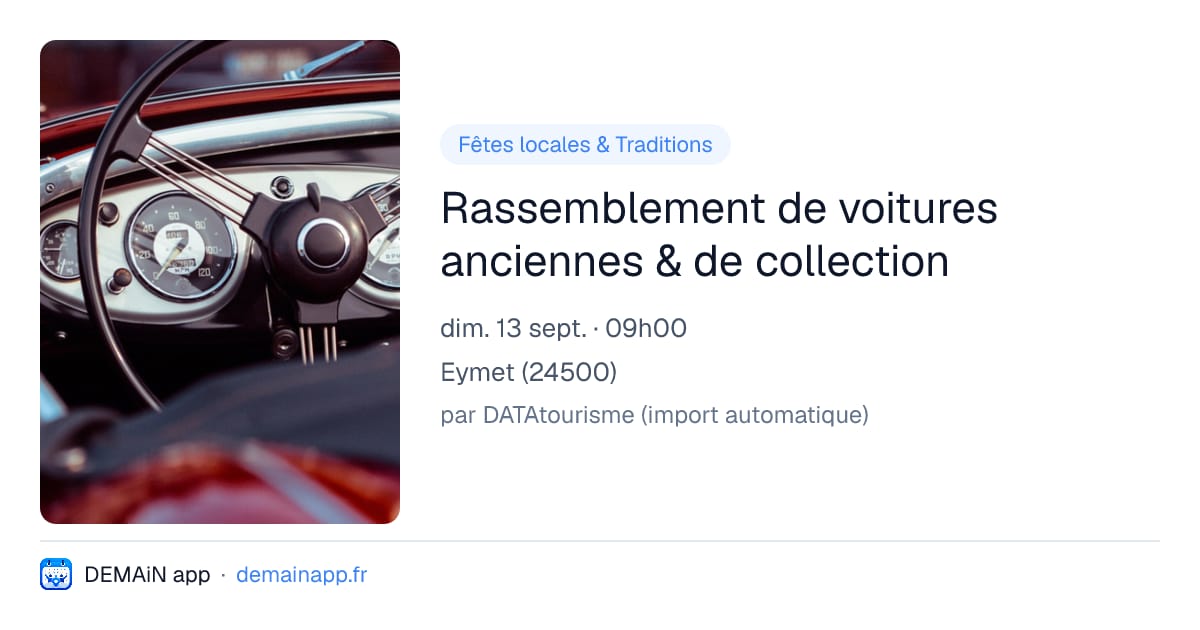 Rassemblement de voitures anciennes & de collection — Eymet