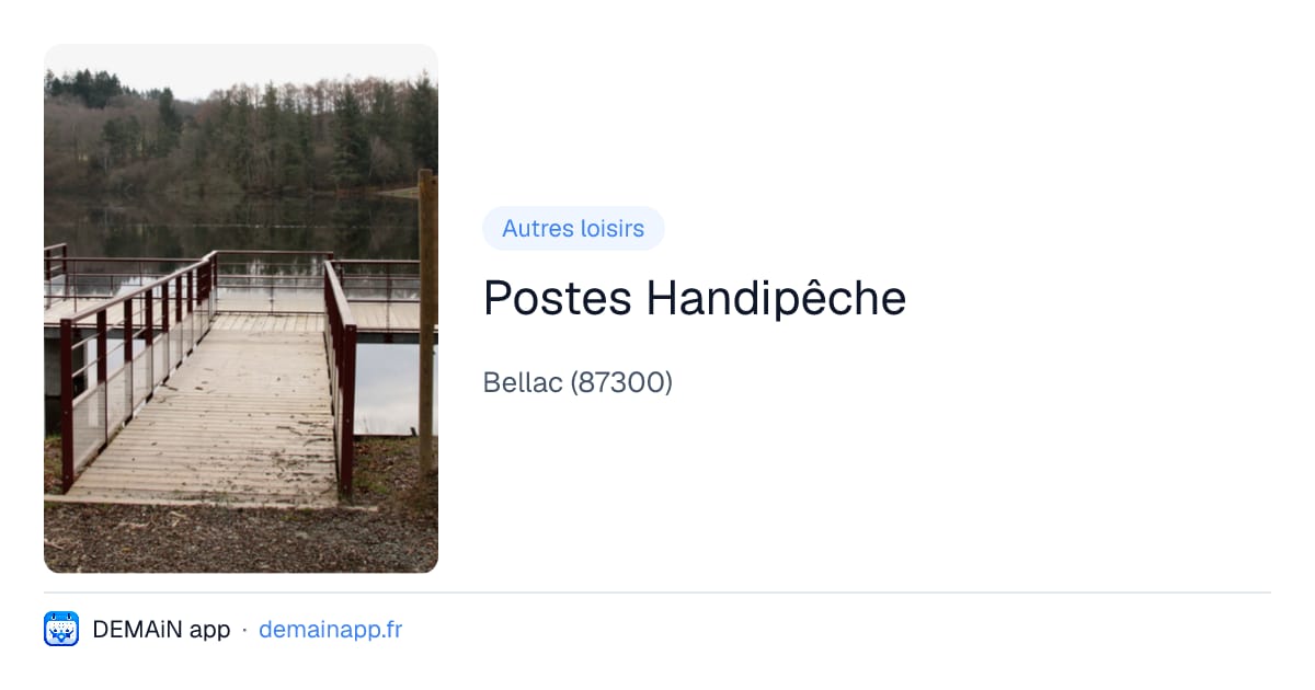 Postes Handipêche — Bellac