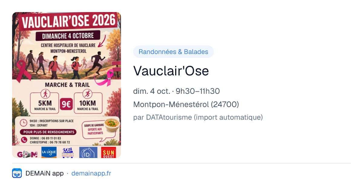 Vauclair'Ose — Montpon-Ménestérol