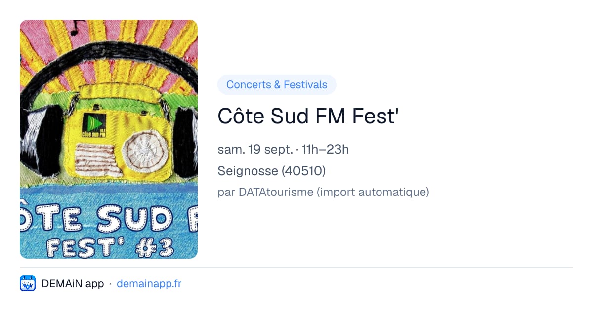 Côte Sud FM Fest' — Seignosse